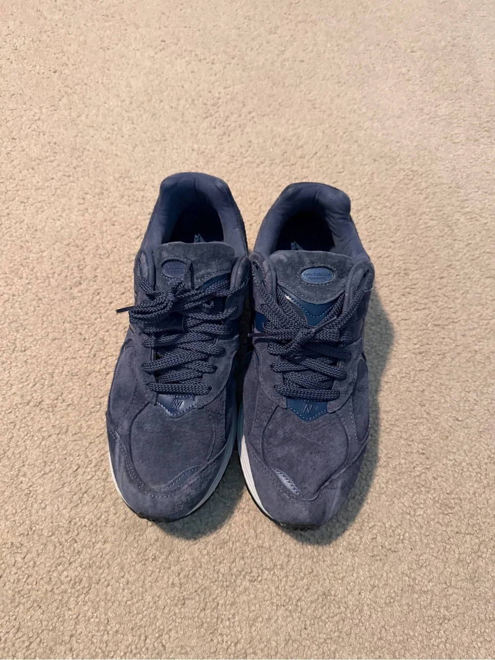 New Balance Navy Suede Athletic Sneakers